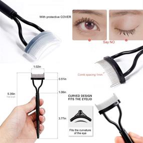 img 1 attached to 💆 Enhance Your Lashes with 2 Pcs Eyelash Comb 17IF Makeup Mascara Separator Tool