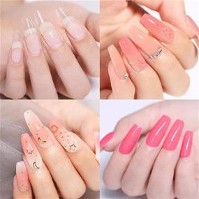 img 2 attached to Набор UR SUGAR Nude Clear Nail Extension Gel: полный французский комплект 💅 с средством для снятия липкости - идеально для ДИЙ, начинающих и салонов.