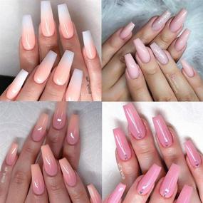 img 3 attached to Набор UR SUGAR Nude Clear Nail Extension Gel: полный французский комплект 💅 с средством для снятия липкости - идеально для ДИЙ, начинающих и салонов.