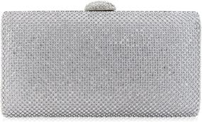 img 4 attached to 💎 Dexmay Women's Large Crystal Rhinestone Evening Clutch Bag - Formal Purse for Cocktail, Prom, and Party Events