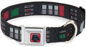 img 4 attached to 🐶 Buckle-Down Utility Belt Dog Collar with Star Wars Darth Vader Seatbelt Buckle - Adjustable Sizes for Small, Medium, and Large Dogs - Black, Grays, Reds