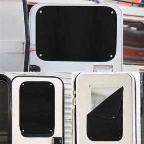 img 1 attached to Aionep RV Door Window Shade Cover -Camper Blinds Privacy Screen Window Cover-Travel Trailer Interior Sun Shade Accessories Black