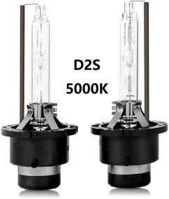 img 4 attached to Заменяемые лампы для бипереносного ксенона HID D2S 5000K - ближний и дальний свет, 2 штуки (5000K, D2S) от фарав машину ZRSJ.