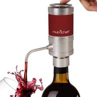 🍷 portable electric wine aerator pump – automatic bottle tap machine for red and white wine – air decanter diffuser system with unique metal pourer spout – nutrichef pslwpmp50 logo