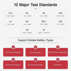 img 2 attached to OBDResource 3в1 Автоматический тестер аккумулятора: профессиональный анализатор цифрового генератора для автомобилей, мотоциклов, грузовиков - 6V 12V 24V, 100-2000 CCA