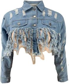 img 1 attached to Shuxiu Women Fashion Denim Jackets Women's Clothing and Coats, Jackets & Vests