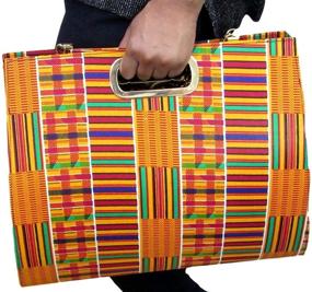 img 2 attached to Kente Handbag African Ankara Accessory