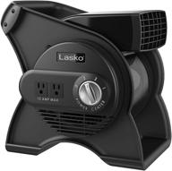 🌬️ lasko high velocity pro pivoting utility fan for cooling, ventilating, exhausting, and drying - ideal for home, job site, and work shop - black utility fan, 12.2 x 9.6 x 12.3 inches (model 12104) logo