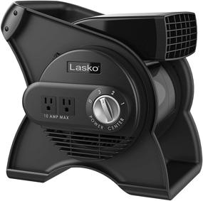 img 4 attached to 🌬️ Lasko High Velocity Pro Pivoting Utility Fan for Cooling, Ventilating, Exhausting, and Drying - Ideal for Home, Job Site, and Work Shop - Black Utility Fan, 12.2 x 9.6 x 12.3 inches (Model 12104)