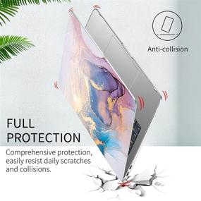 img 3 attached to 🎨 Colorful Marble MacBook Air Case 13 Inch 2020 2019 2018 Release A2337 M1/A2179/A1932 with Keyboard Cover and Touch ID Compatibility