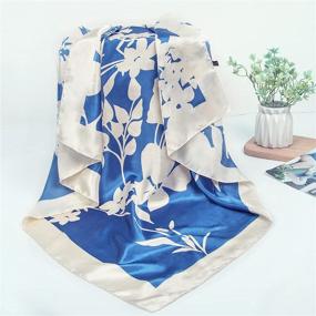 img 2 attached to 🧣 Women's Large Square Scarf – Stylish Accessories for Women's Scarves & Wraps