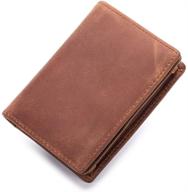 🧳 genuine leather bi fold wallet with rfid blocking - essential men's accessory logo