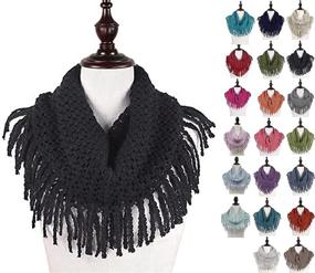 img 1 attached to СтилиILove Womens Winter Infinity Fringe