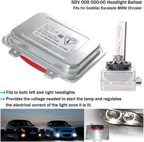 img 1 attached to 🔦 Xenon HID Headlight Ballast Control Unit and D1S Bulb Replacement for Cadillac Escalade (2007-2014), BMW E60 (2006-2009), and Chrysler Town & Country (2008-2014) - 5DV 009 000-00