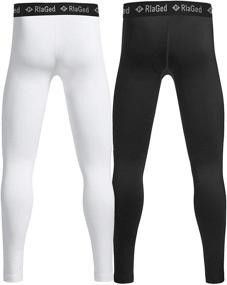img 3 attached to RlaGed Compression Leggings Basketball Baselayer: A Must-Have for Boys' Clothing and Active Wear