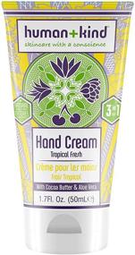 img 3 attached to 🌴 Human+Kind Hand Cream: Nourishing & Hydrating Care with Avocado Oil and Shea Butter, Vegan Skincare - Tropical Fresh Scent, 1.7 fl oz