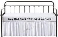 🛏️ dust ruffle bed skirt with split corners - three side coverage, easy fit - brushed microfiber (twin -12, white) логотип
