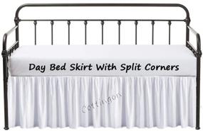 img 3 attached to 🛏️ Dust Ruffle Bed Skirt with Split Corners - Three Side Coverage, Easy Fit - Brushed Microfiber (Twin -12, White)
