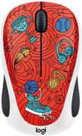 logitech doodle collection m238 mouse - optical - wireless - 3 button(s) - champion coral logo