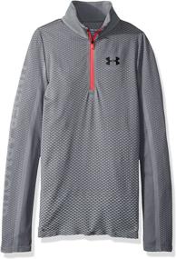 img 2 attached to Девочки "Under Armour" Бесшовная ½ молния: идеальное сочетание комфорта и стиля