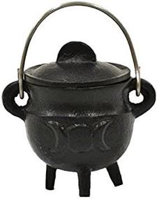 img 2 attached to 🌙 Cast Iron Cauldron with Triple Moon Design