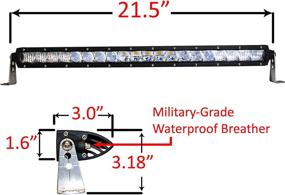 img 2 attached to 🔦 OZ-USA S4D 20" Single Row LED Light Bar with Phillips 4D Reflectors for Spot Flood Combo Off Road 4x4 4WD Race Truck...