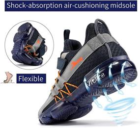 img 1 attached to 👟 JMFCHI Kids' Sneakers: Knitted Mesh Sports Shoes, Breathable Lightweight Running Sneakers for Boys and Girls - Fashionable Athletic Casual Shoes