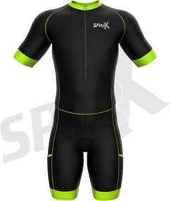 img 2 attached to 🏃 Ultimate Performance: Sparx Men's Trisuit - Short Sleeve Aero Triathlon Suit