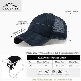 img 1 attached to ELLEWIN Full Mesh Baseball Cap: Breathable, Quick-dry Hat for Running & Water Sports