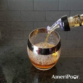 img 1 attached to 🍷 AmeriPour - Measured Pourer - Liquor Bottle Pourers - Collared - (3pk) Made in USA. Non-Leaking Bar Spouts - Durable & Crack-Free. Consistent and Precise Pouring. Ideal for Wine! (Clear, 1.5oz/45ml - 3 Pack)