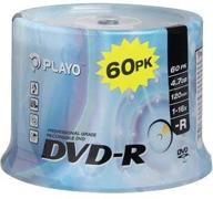 📀 playo 60/pack 4.7gb dvd r, spindle – premium quality dvds for reliable data storage logo