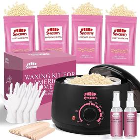 img 4 attached to Waxing Kit, Syncerity Hair Removal Wax Warmer Kit for Sensitive Skin, All-In-One Home Wax Kit with 4 Bags of Hair Removal Wax Beads, Hard Wax Kit for Fine & Coarse Body Hair, Brazilian Bikini, Face & Legs