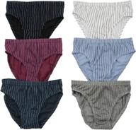 tobeinstyle boy's assorted pack of 6 bikini brief basic underwear - variety colors logo