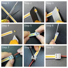 img 1 attached to 🔌 Top 25-Pack Solderless LED Tape Light Connector Terminal Block with Screw Down, 8mm Tape-to-Wire, White Color