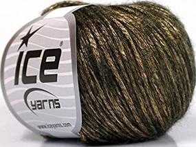 img 3 attached to 🌟✨ Rock Star Gold Black Metallic Shine Soft Nylon Merino Wool Acrylic Yarn Blend, 50g