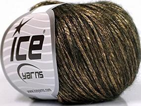 img 1 attached to 🌟✨ Rock Star Gold Black Metallic Shine Soft Nylon Merino Wool Acrylic Yarn Blend, 50g