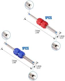 img 2 attached to 🌬️ Glarks 78Pcs Car Air Conditioner Valve Core Schrader Valve Cores Kit - A/C R12 R134a Refrigeration Tire Valve Stem with Remover and Installer Tool