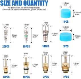 img 3 attached to 🌬️ Glarks 78Pcs Car Air Conditioner Valve Core Schrader Valve Cores Kit - A/C R12 R134a Refrigeration Tire Valve Stem with Remover and Installer Tool