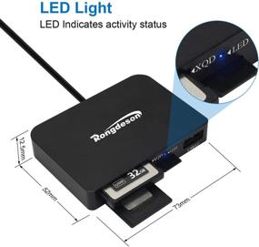 img 2 attached to 📸 Rongdeson Aluminum XQD Card Reader: Upgraded Version with Super Speed USB 3.0 Hub Adapter for XQD/SD/TF Card Readers