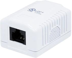 img 1 attached to 🔌 Streamline Your Networking with Monoprice Surface Mount Box Cat6, Single (107092)