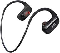 ipx7 waterproof sports wireless stereo earbuds with built-in memory - 16gb mp3 player + bluetooth headset + swimming headphone + running earphone (black) logo