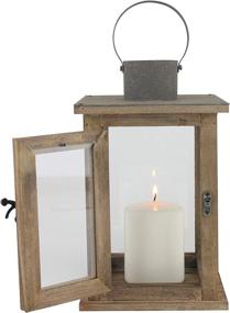 img 3 attached to 🏮 Stonebriar SB-5174A Medium 11-Inch Brown Decorative Wooden Candle Lantern