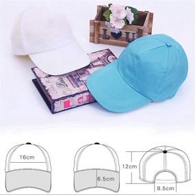 img 3 attached to 🧢 B bangcool Детские DIY бейсболки - Творческая украшение полиэстеровая солнцезащитная шляпа - Набор из 10 штук - Подходит для детей в возрасте от 3 до 12 лет