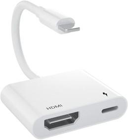 img 4 attached to 🔌 Адаптер HDMI для iPhone/iPad: синхронизация экрана для iPhone12/X/8/8 Plus/7/Min/iPad на ТВ, проекторе/мониторе - 1080р видео и звук, не требуется питание