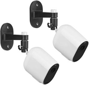 img 4 attached to 📸 Secure Your Surveillance Camera with 2Pack Wall Mount for Arlo Pro, Pro 2, Ultra, Pro 3, Go & Essential Spotlight Camera – Adjustable Indoor/Outdoor Bracket (Black)