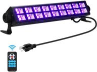 🔦 54w led uv bar blacklight with remote control - 18 led black light for glow parties, light up 20x20ft - glow in the dark party supplies & party lights логотип