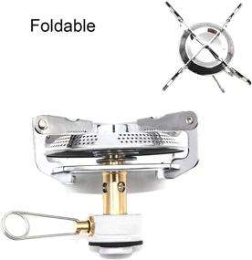 img 1 attached to Buwico Portable Gas Stove Burner Head: Ideal for Outdoor Camping and Backpacking with Copper Core Interface, Fire Control Valve, and Storage Bag