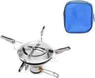 buwico portable gas stove burner head: ideal for outdoor camping and backpacking with copper core interface, fire control valve, and storage bag logo