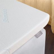 🛏️ enhance your sleep comfort with emolli memory foam mattress topper - 3 inches, high density & gel infused, queen size логотип