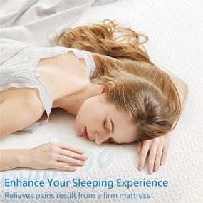 img 2 attached to 🛏️ Enhance Your Sleep Comfort with Emolli Memory Foam Mattress Topper - 3 inches, High Density & Gel Infused, Queen Size